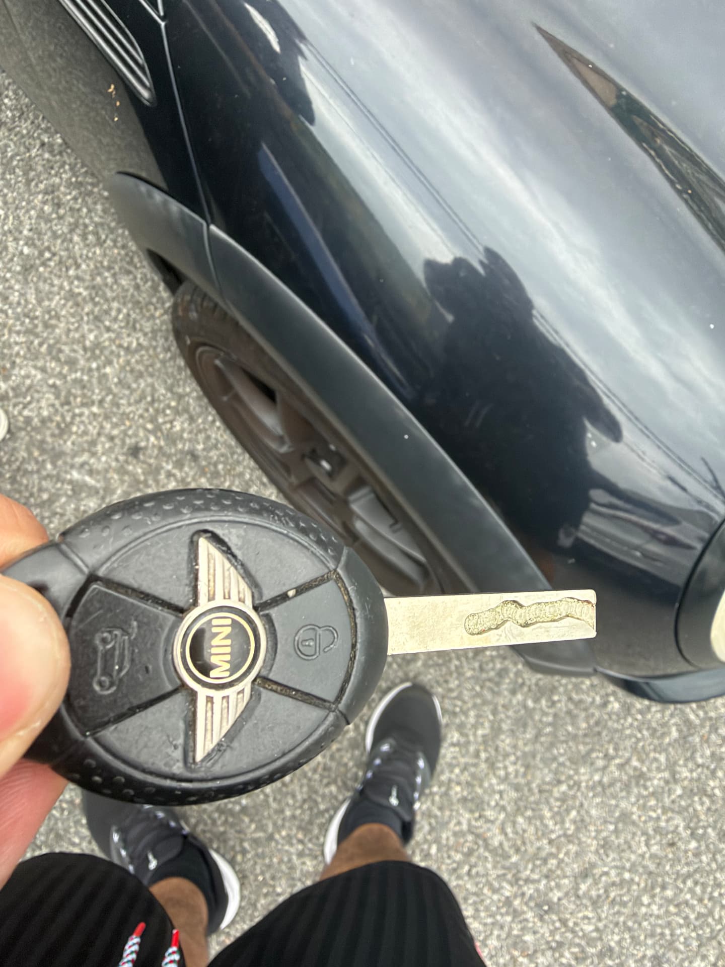 MINI remote-head car key cut for a customer